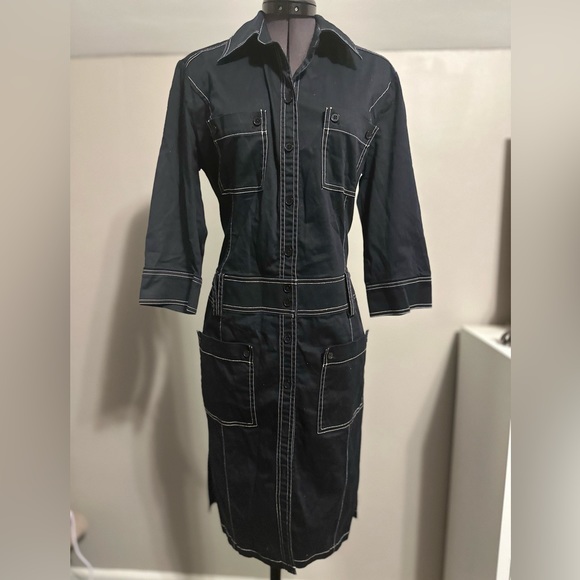 Express Dresses & Skirts - Express Stretch Black Shirt Dress Size 11/12